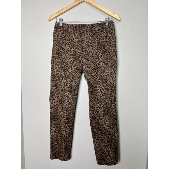 Elliott‎ Lauren Women's Leopard Straight Leg Pant Size 6 - Picture 3 of 9